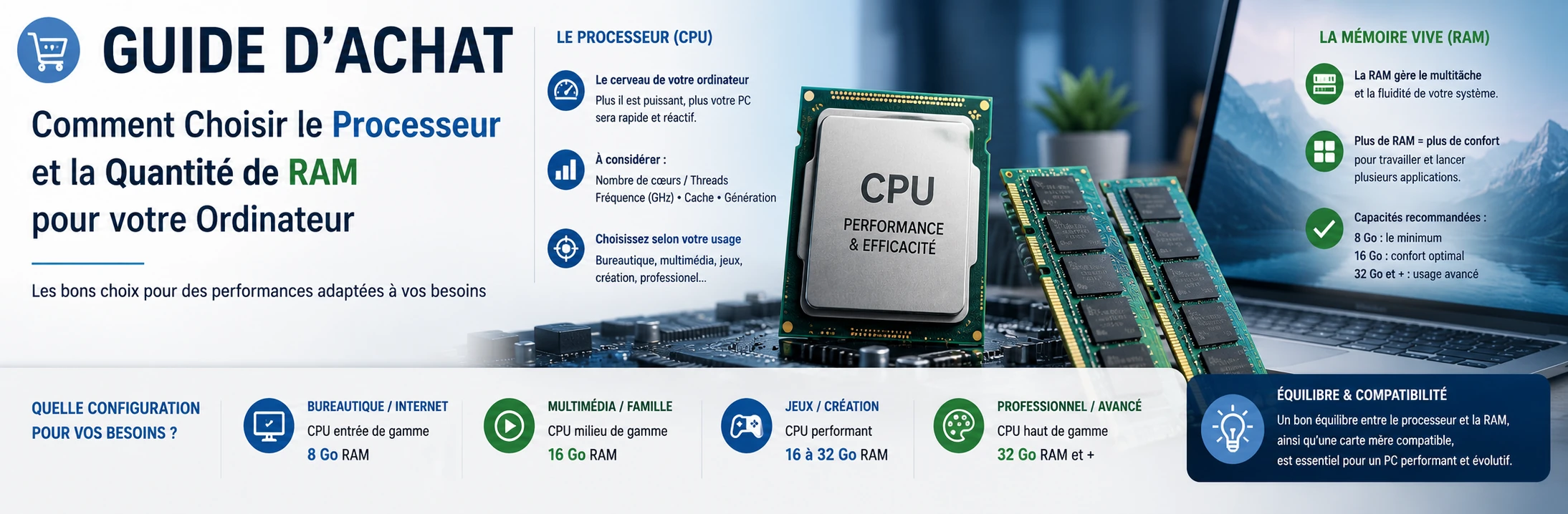 Choisir processeur et RAM